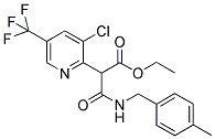 ETHYL 2-[3-CHLORO-5-(TRIFLUOROMETHYL)-2-PYRIDINYL]-3-[(4-METHYLBENZYL)AMINO]-3-OXOPROPANOATE 结构式