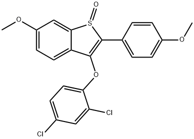 3-(2,4-DICHLOROPHENOXY)-6-METHOXY-2-(4-METHOXYPHENYL)-1H-1-BENZOTHIOPHEN-1-ONE 结构式