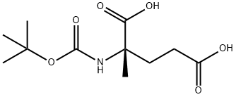 BOC-ALPHA-METHYL-DL-GLUTAMIC ACID 结构式