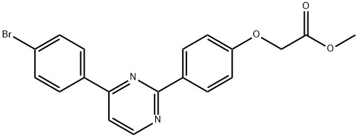 METHYL 2-(4-[4-(4-BROMOPHENYL)-2-PYRIMIDINYL]PHENOXY)ACETATE 结构式