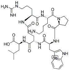 (Lys9,Trp11,Glu12)-Neurotensin (8-13) (Cyclic Analog) 结构式