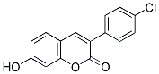 3(4'-CHLOROPHENYL)-7-HYDROXYCOUMARIN 结构式