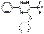 3-PHENYL-5-(PHENYLSULFANYL)-6-(TRIFLUOROMETHYL)-1,2,4-TRIAZINE 结构式