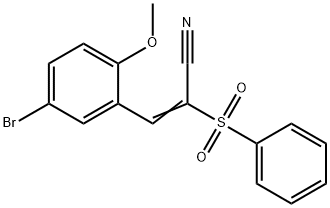 3-(5-BROMO-2-METHOXYPHENYL)-2-(PHENYLSULFONYL)PROP-2-ENENITRILE 结构式