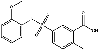 5-(2-METHOXY-PHENYLSULFAMOYL)-2-METHYL-BENZOIC ACID 结构式