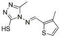 5-Methyl-4-[(3-methyl-thiophen-2-ylmethylene)-amino]-4H-[1,2,4]triazole-3-thiol 结构式