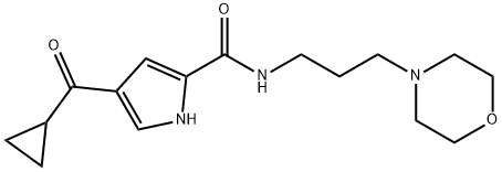 4-(CYCLOPROPYLCARBONYL)-N-(3-MORPHOLINOPROPYL)-1H-PYRROLE-2-CARBOXAMIDE 结构式