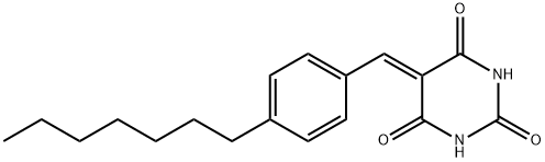 5-[(4-Heptylphenyl)methylene]-2,4,6(1H,3H,5H)-pyrimidinetrione 结构式
