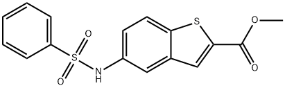 METHYL 5-[(PHENYLSULFONYL)AMINO]-1-BENZOTHIOPHENE-2-CARBOXYLATE 结构式