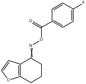 4-([(4-FLUOROBENZOYL)OXY]IMINO)-6,7-DIHYDRO-1-BENZOFURAN 结构式