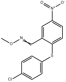 2-[(4-CHLOROPHENYL)SULFANYL]-5-NITROBENZENECARBALDEHYDE O-METHYLOXIME 结构式