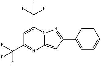2-Phenyl-5,7-bis(trifluoromethyl)pyrazolo[1,5-a]pyrimidine 结构式