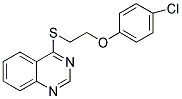 4-([2-(4-CHLOROPHENOXY)ETHYL]THIO)QUINAZOLINE 结构式