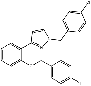 1-(4-CHLOROBENZYL)-3-(2-[(4-FLUOROBENZYL)OXY]PHENYL)-1H-PYRAZOLE 结构式