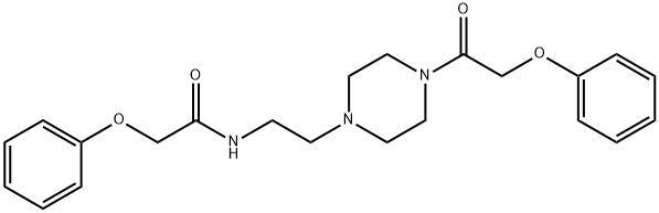 2-苯氧基-N-(2-(4-(2-苯氧基乙酰基)哌嗪-1-基)乙基)乙酰胺 结构式