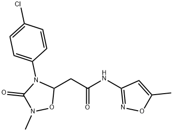 2-[4-(4-CHLOROPHENYL)-2-METHYL-3-OXO-1,2,4-OXADIAZOLAN-5-YL]-N-(5-METHYL-3-ISOXAZOLYL)ACETAMIDE 结构式