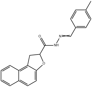 N'-[(Z)-(4-METHYLPHENYL)METHYLIDENE]-1,2-DIHYDRONAPHTHO[2,1-B]FURAN-2-CARBOHYDRAZIDE 结构式