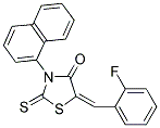 (5E)-5-(2-FLUOROBENZYLIDENE)-3-(1-NAPHTHYL)-2-THIOXO-1,3-THIAZOLIDIN-4-ONE 结构式