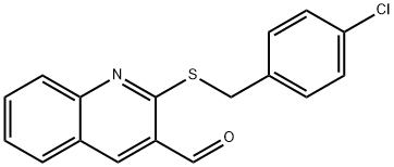 2-[(4-CHLOROBENZYL)SULFANYL]-3-QUINOLINECARBALDEHYDE 结构式