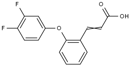 3-[2-(3,4-DIFLUOROPHENOXY)PHENYL]ACRYLIC ACID 结构式