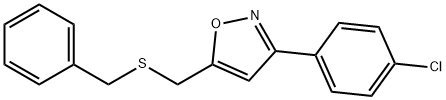 5-[(Benzylsulfanyl)methyl]-3-(4-chlorophenyl)isoxazole 结构式