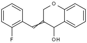 3-[(E)-(2-Fluorophenyl)methylidene]-4-chromanol 结构式