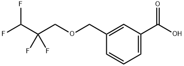 3-[(2,2,3,3-四氟丙氧基)甲基]苯甲酸 结构式