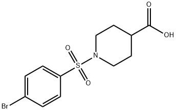 1-(4-溴苯磺酰基)哌啶-4-羧酸 结构式
