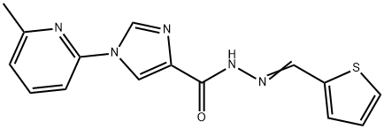 1-(6-METHYL-2-PYRIDINYL)-N'-[(Z)-2-THIENYLMETHYLIDENE]-1H-IMIDAZOLE-4-CARBOHYDRAZIDE 结构式