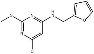 6-CHLORO-N-(2-FURYLMETHYL)-2-(METHYLSULFANYL)-4-PYRIMIDINAMINE 结构式