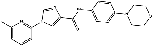 1-(6-甲基吡啶-2-基)-N-(4-吗啉代苯基)-1H-咪唑-4-甲酰胺 结构式