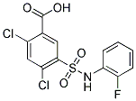 2,4-DICHLORO-5-(2-FLUORO-PHENYLSULFAMOYL)-BENZOIC ACID 结构式