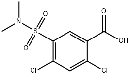 2,4-二氯-5-(二甲基氨基磺酰基)苯甲酸 结构式