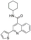 N-CYCLOHEXYL-2-THIEN-2-YLQUINOLINE-4-CARBOXAMIDE 结构式