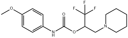 2,2,2-TRIFLUORO-1-(PIPERIDINOMETHYL)ETHYL N-(4-METHOXYPHENYL)CARBAMATE 结构式
