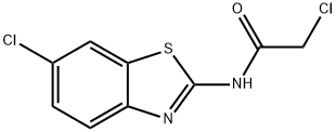 2-氯-N-(6-氯-1,3-苯并噻唑-2-基)乙酰胺 结构式