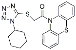 10-([(1-CYCLOHEXYL-1H-TETRAZOL-5-YL)THIO]ACETYL)-10H-PHENOTHIAZINE 结构式