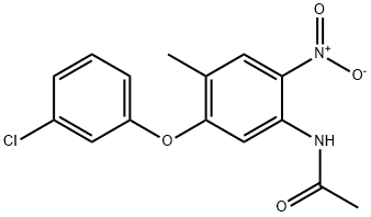 N-[5-(3-CHLOROPHENOXY)-4-METHYL-2-NITROPHENYL]ACETAMIDE 结构式