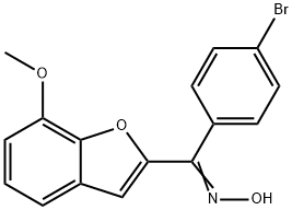 (4-BROMOPHENYL)(7-METHOXY-1-BENZOFURAN-2-YL)METHANONE OXIME 结构式