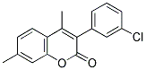 3(3'-CHLOROPHENYL)-4,7-DIMETHYLCOUMARIN 结构式
