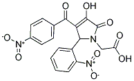 [3-HYDROXY-4-(4-NITROBENZOYL)-5-(2-NITROPHENYL)-2-OXO-2,5-DIHYDROPYRROL-1-YL] ACETIC ACID 结构式