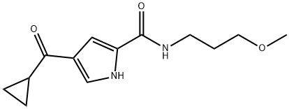 4-CYCLOPROPANECARBONYL-1H-PYRROLE-2-CARBOXYLIC ACID (3-METHOXY-PROPYL)-AMIDE 结构式