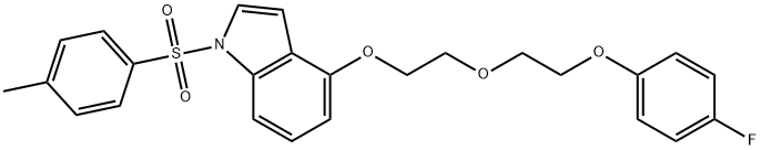 2-[2-(4-FLUOROPHENOXY)ETHOXY]ETHYL 1-[(4-METHYLPHENYL)SULFONYL]-1H-INDOL-4-YL ETHER 结构式