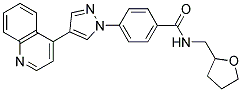 4-[4-(QUINOLIN-4-YL)-1H-PYRAZOL-1-YL]-N-TETRAHYDROFURFURYLBENZAMIDE 结构式