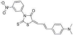 (5E)-5-{(2E)-3-[4-(DIMETHYLAMINO)PHENYL]PROP-2-ENYLIDENE}-3-(3-NITROPHENYL)-2-THIOXO-1,3-THIAZOLIDIN-4-ONE 结构式