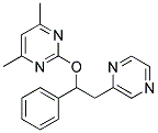 4,6-DIMETHYL-2-[1-PHENYL-2-(PYRAZIN-2-YL)ETHOXY]PYRIMIDINE 结构式