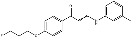 (E)-1-[4-(3-FLUOROPROPOXY)PHENYL]-3-(3-TOLUIDINO)-2-PROPEN-1-ONE 结构式