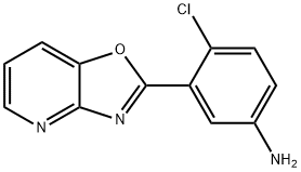 4-CHLORO-3-OXAZOLO[4,5-B]PYRIDIN-2-YL-PHENYLAMINE 结构式