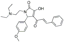 4-CINNAMOYL-1-(2-(DIETHYLAMINO)ETHYL)-3-HYDROXY-5-(4-METHOXYPHENYL)-1H-PYRROL-2(5H)-ONE 结构式