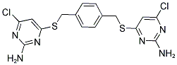 4-[(4-([(2-AMINO-6-CHLORO-4-PYRIMIDINYL)SULFANYL]METHYL)BENZYL)SULFANYL]-6-CHLORO-2-PYRIMIDINAMINE 结构式